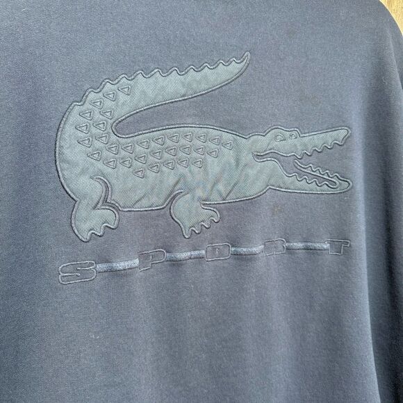 Lacoste Sport- Navy Blue Embroidered Full Zip Sweatshirt- Sz. 4XL - Picture 8 of 12